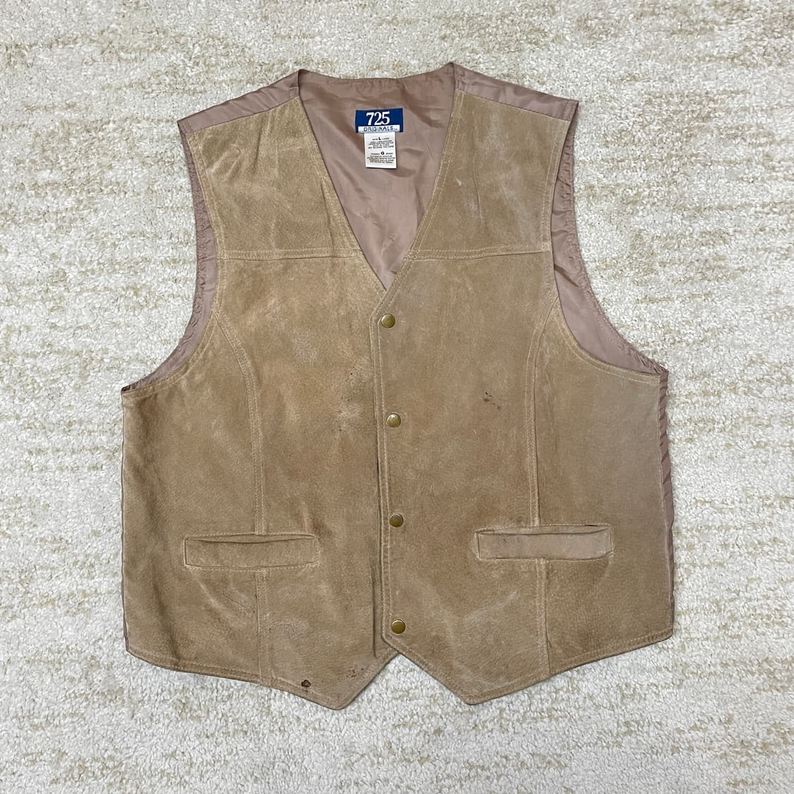 [L] 725 ORIGINAL 오리지널 소가죽 스웨이드 베스트 웨스턴 조 상품이미지1