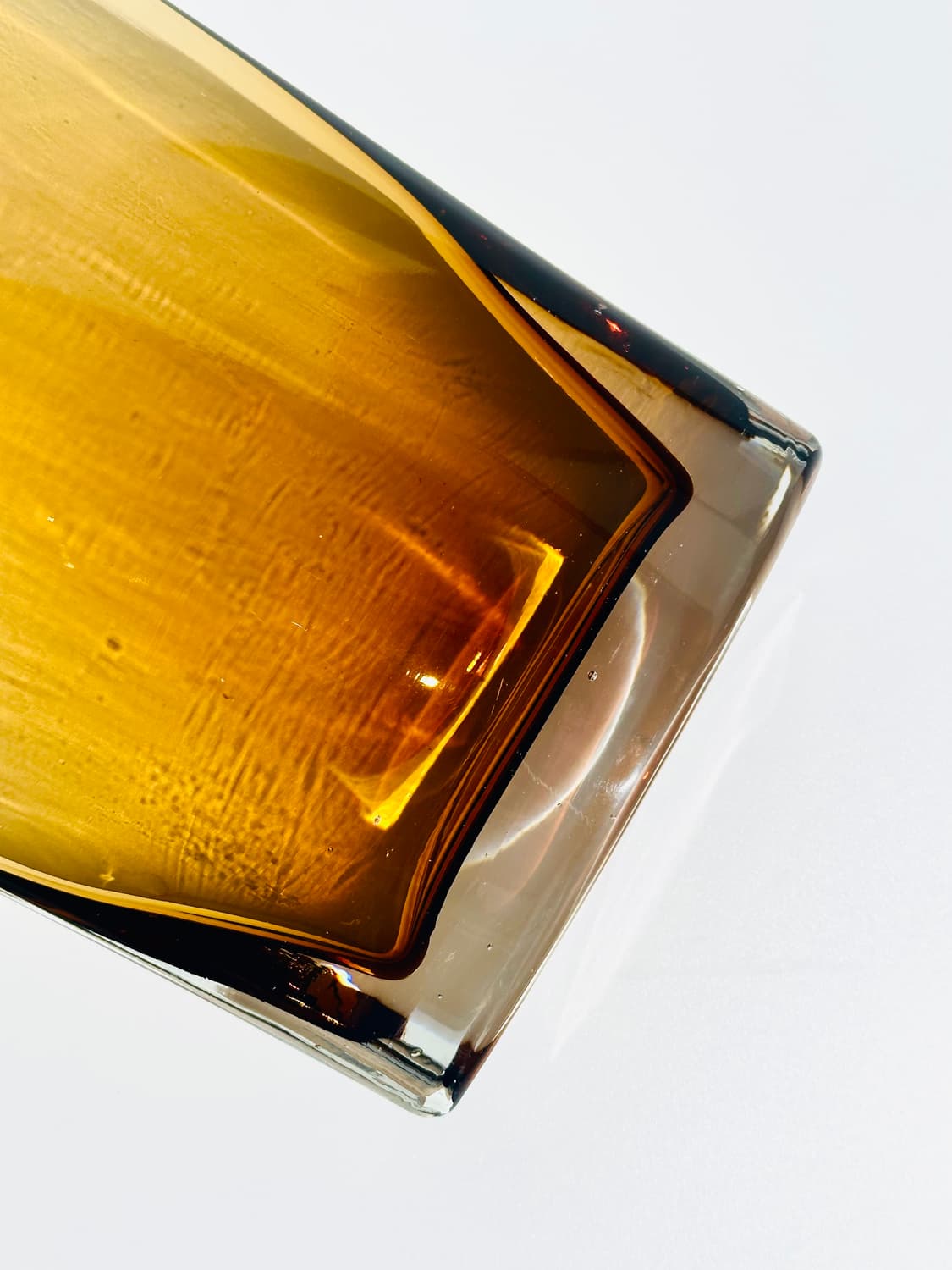 Polish vintage Krosno oval amber vase 상품이미지8