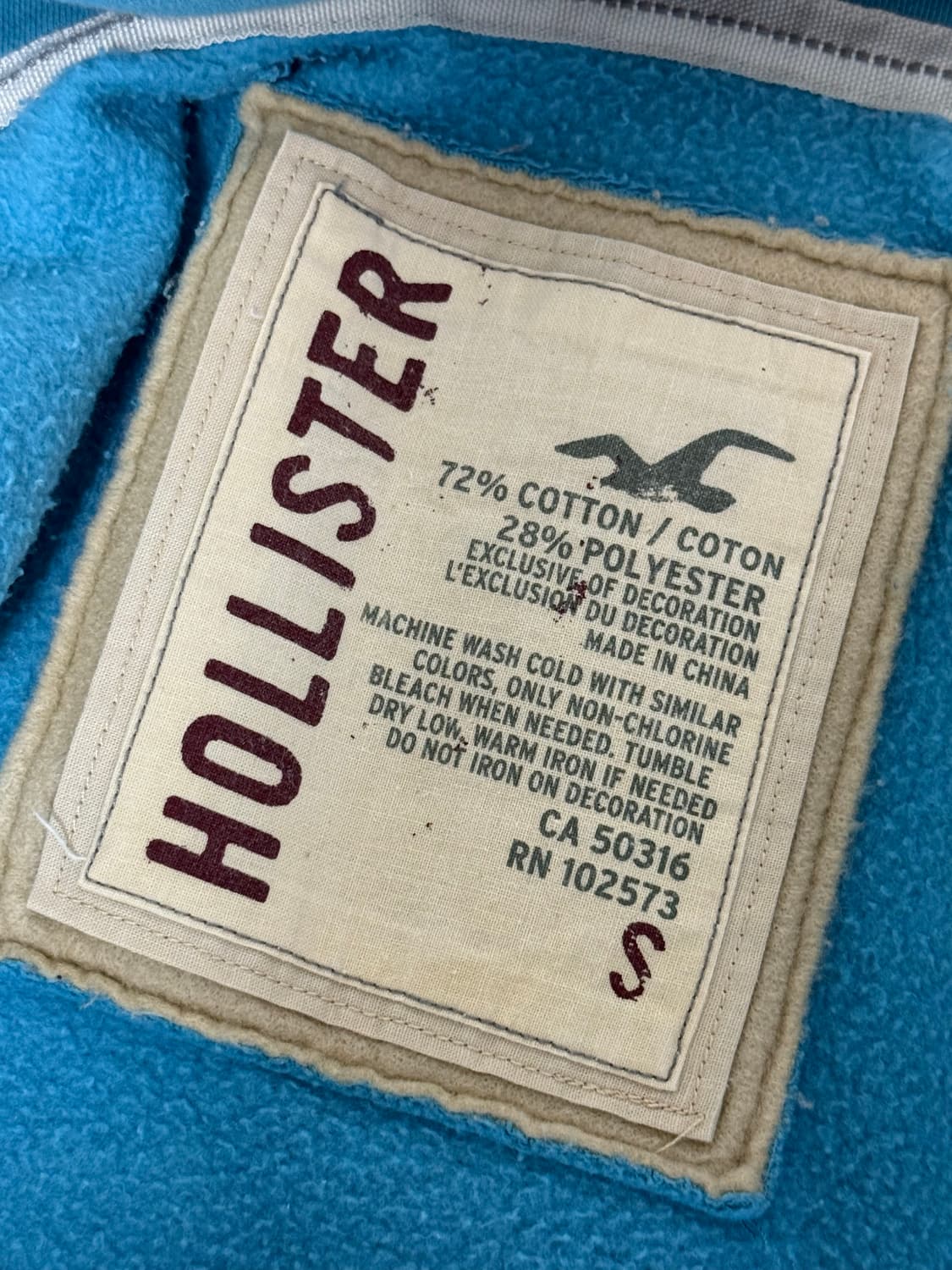 홀리스터 스카이블루 하늘색 후드집업 상품이미지4