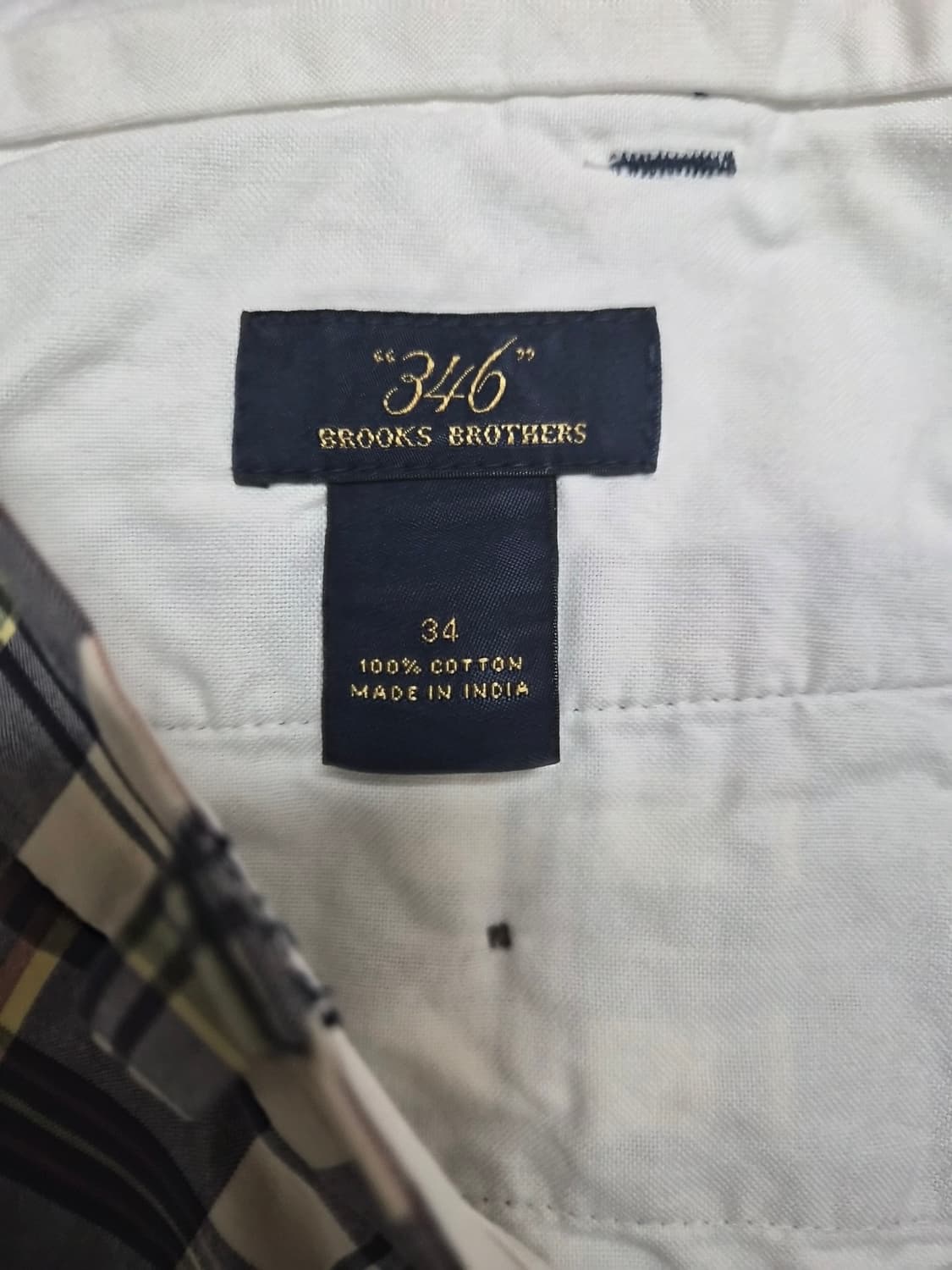 브룩스브라더스 코튼 체크 쇼츠팬츠 34  P-149 상품이미지5