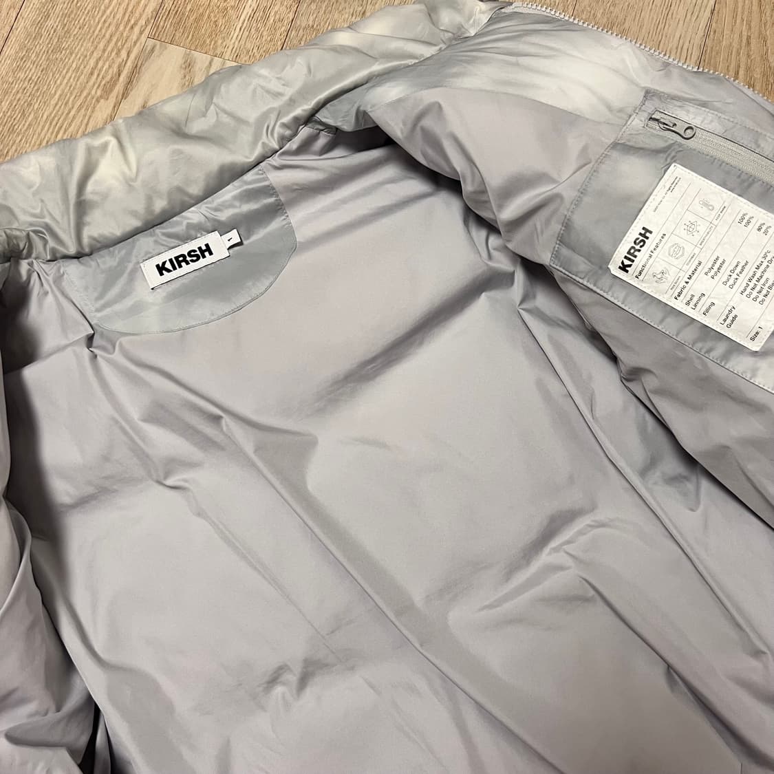 키르시 덕다운 숏패딩 그레이 상품이미지7