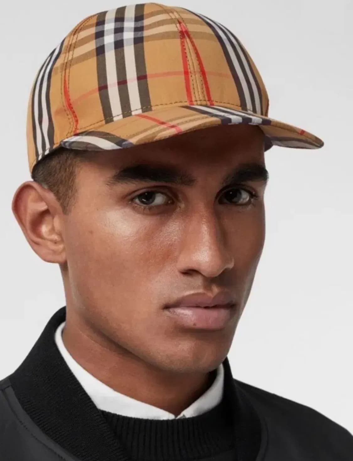남녀공용 버버리 노바 체크 베이스볼 스트라이프 코튼 볼캡 캔버스 모자 상품이미지2