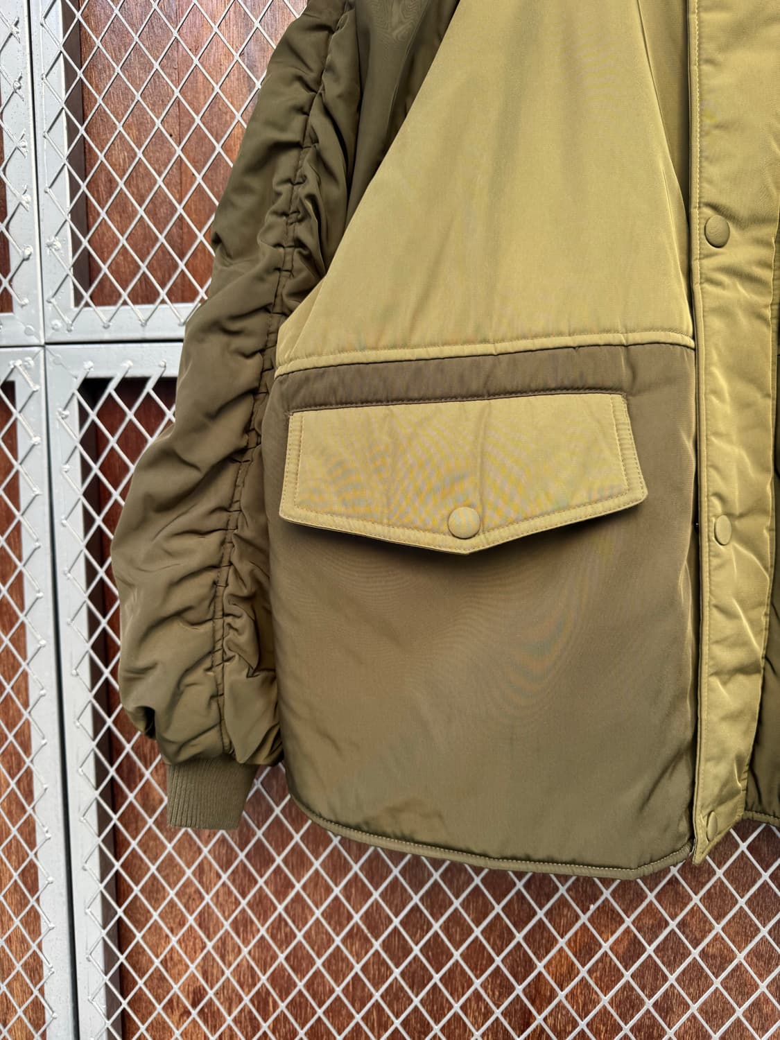 ZARA 자라 카키 셔링 플라이트 봄버 자켓 L 상품이미지5