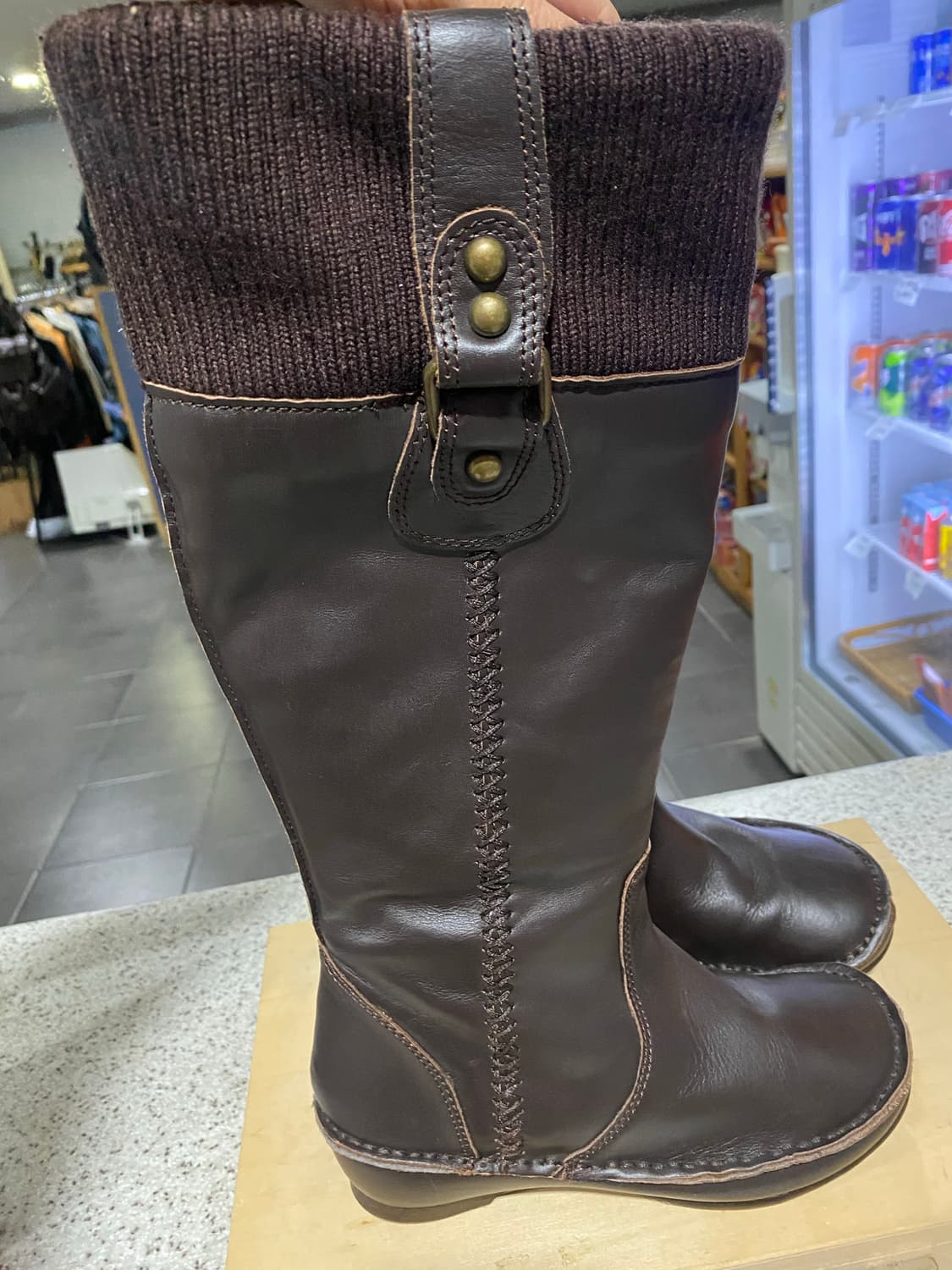 갈색 롱부츠 M 사이즈 상품이미지2