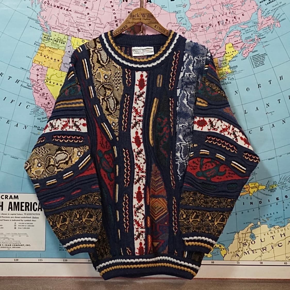 90s 오스트레일리아 Carlo 케이블 니트 상품이미지1