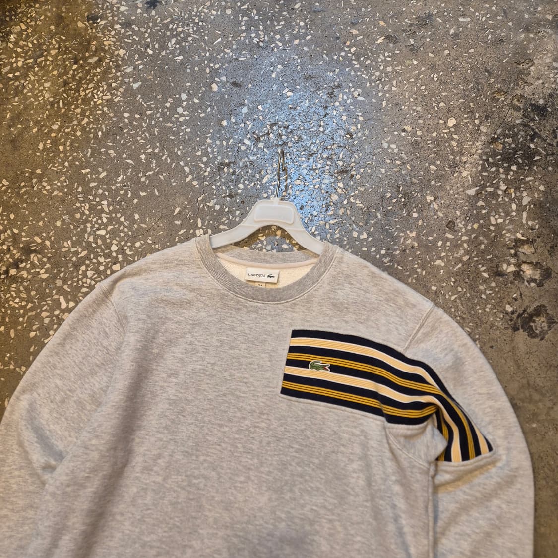 M 라코스테 배색 그레이 맨투맨  상품이미지6