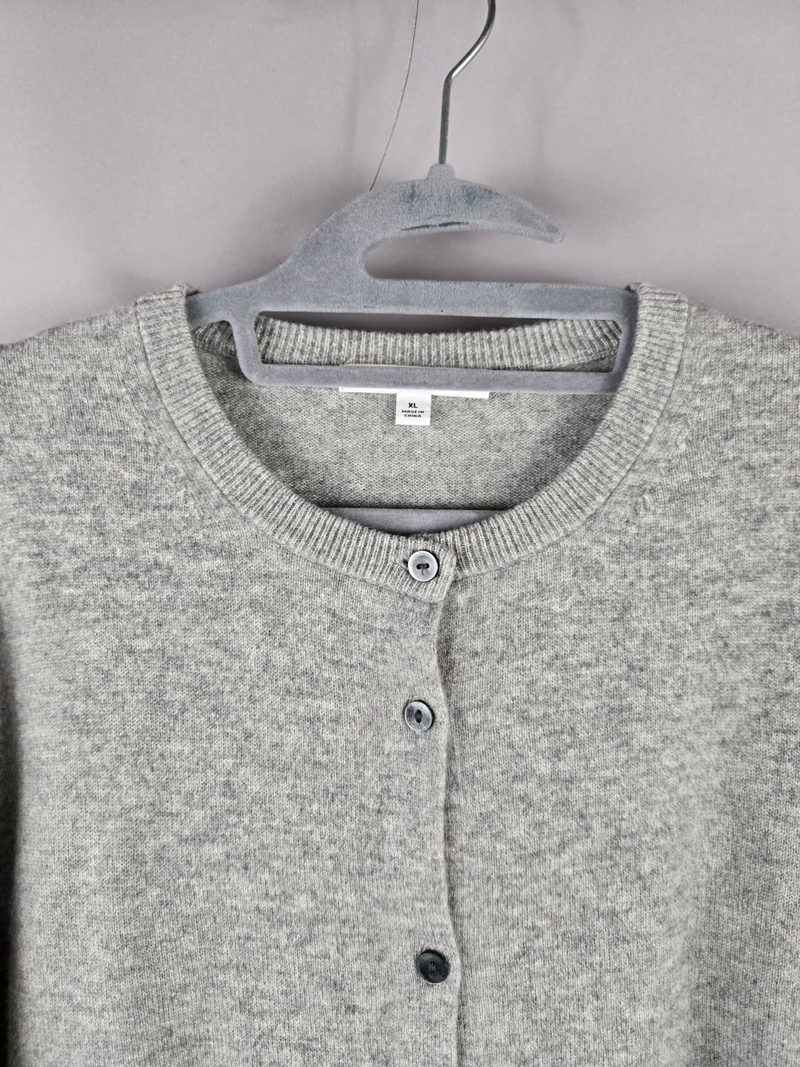 [무료배송]유니클로 XL 여성 캐미시어100 니트 가디건 멜란지그레이 상품이미지2