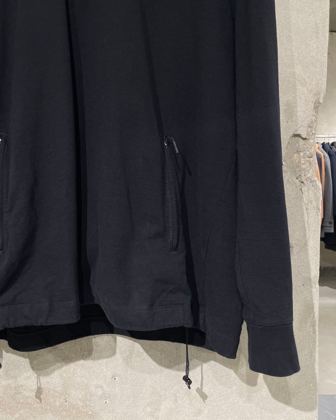 와이 쓰리 블랙 백 로고 스트링 오버 후디 상품이미지6