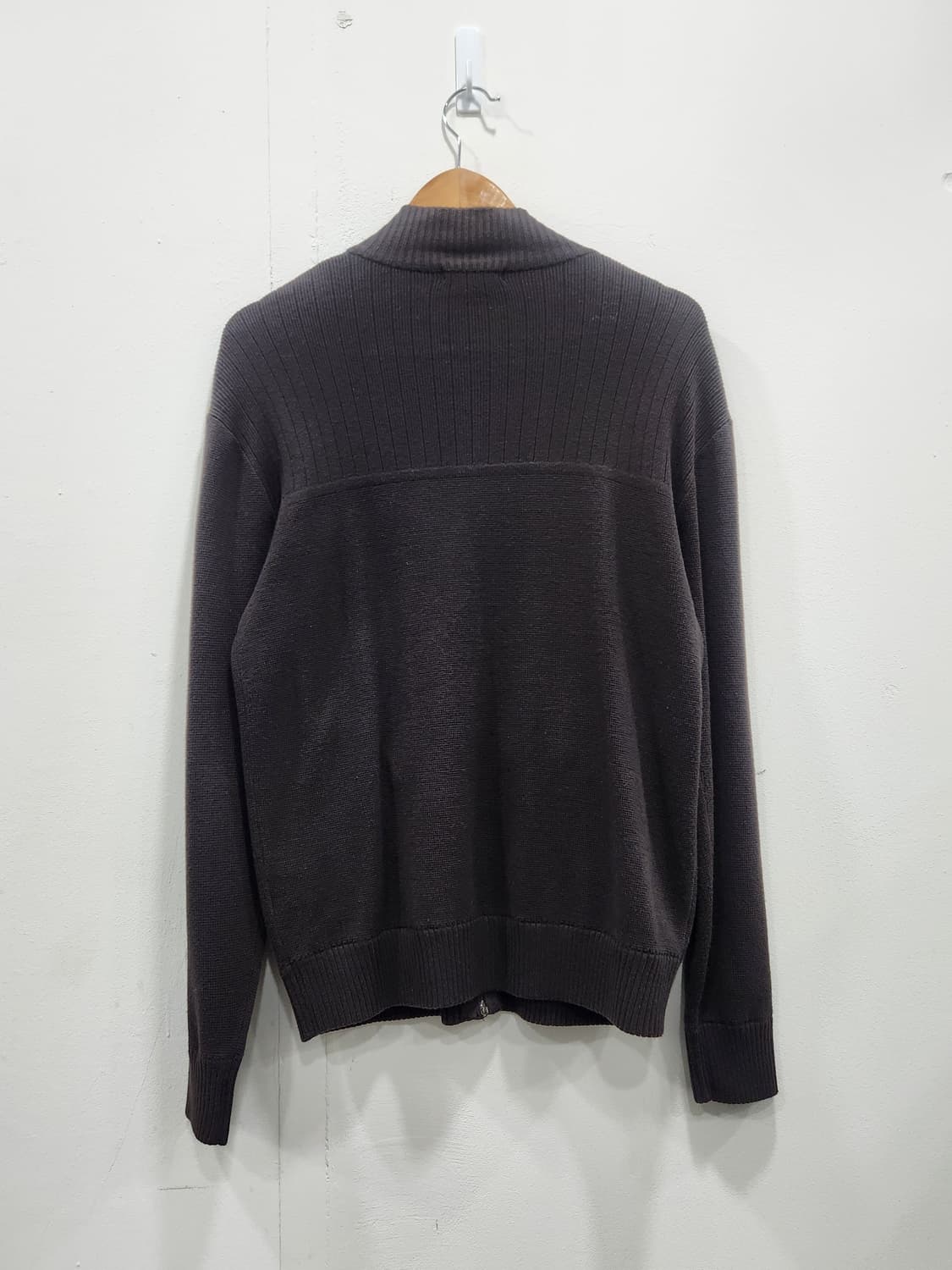 [95] 헨리브라운 니트 집업 남성 95사이즈 다크브라운 상품이미지2