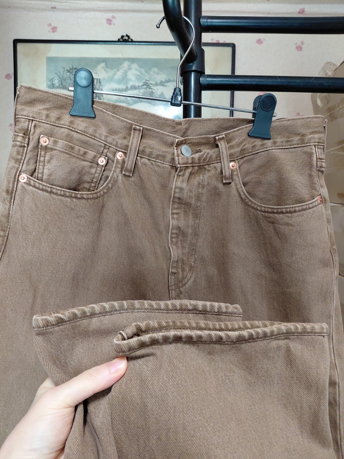 [리바이스568]스테이 루즈 데님 청바지 32사이즈  상품이미지9