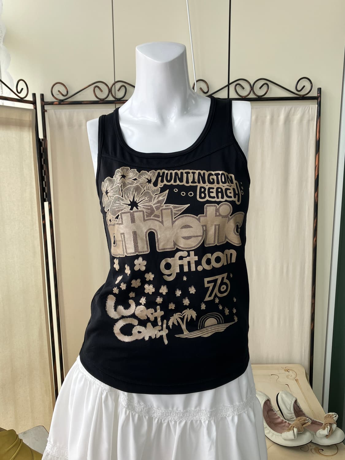  black flower twinkle sleeveless 상품이미지6
