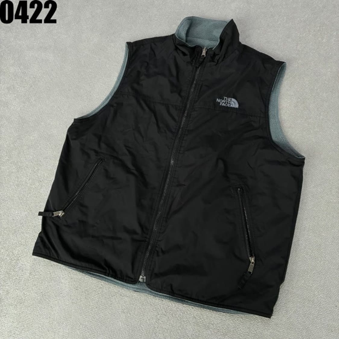 노스페이스 양면 리버시블 블랙 베스트 버튼 조끼 자켓 XL 상품이미지2