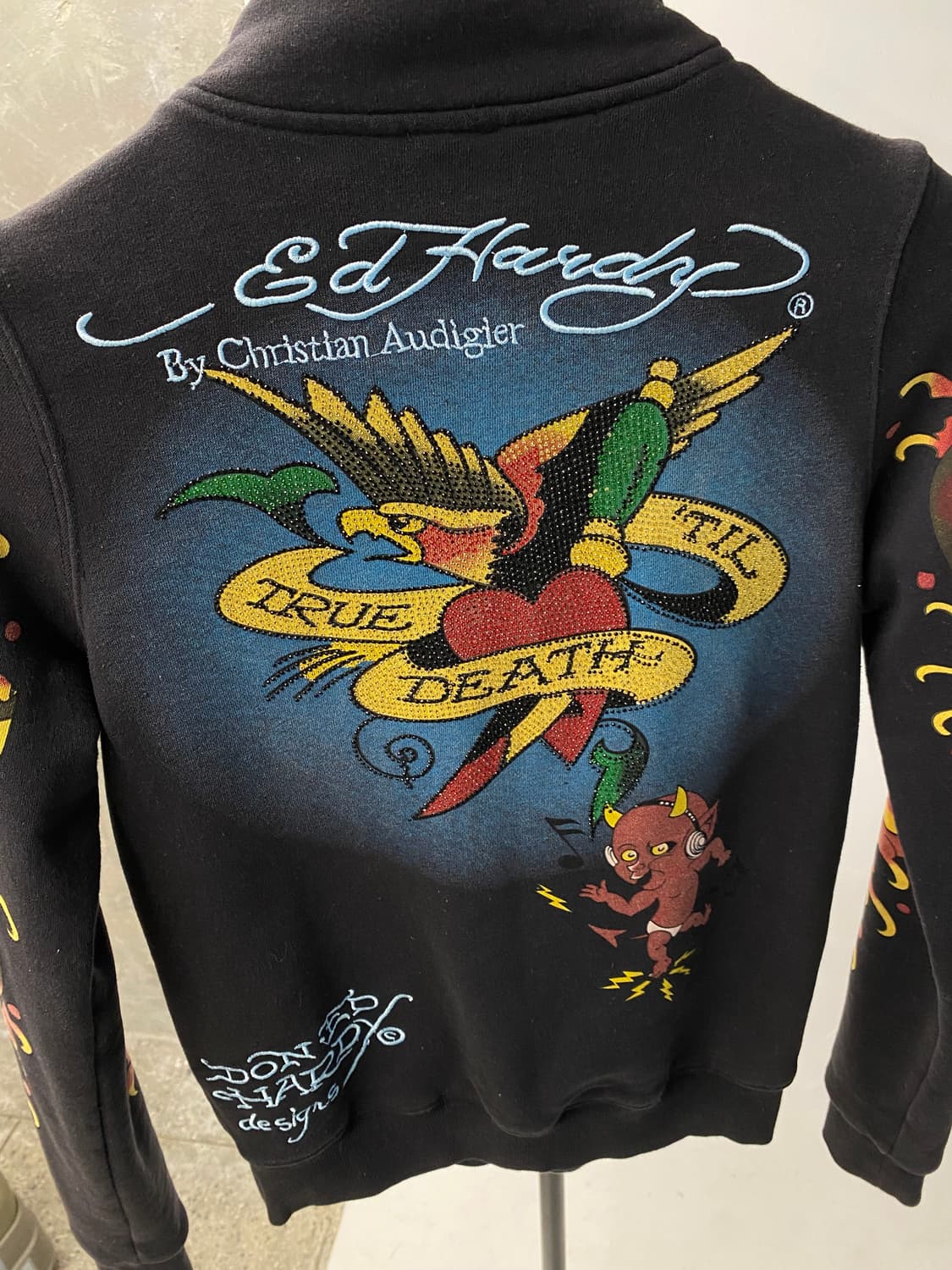 [M] Ed Hardy 에드하디 Y2K 풀 프린팅 집업 상품이미지6