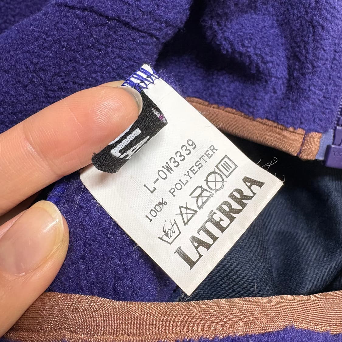 LATERRA fleece 플리스 후리스 퍼플 집업 자켓 (JAPAN) 상품이미지6