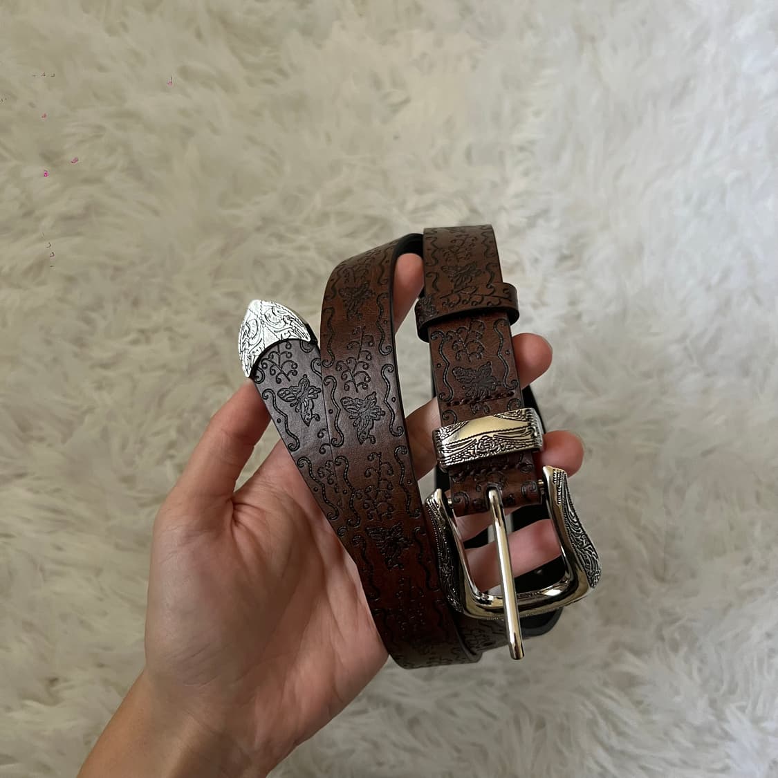빈티지 인그레이빙 벨트  상품이미지4