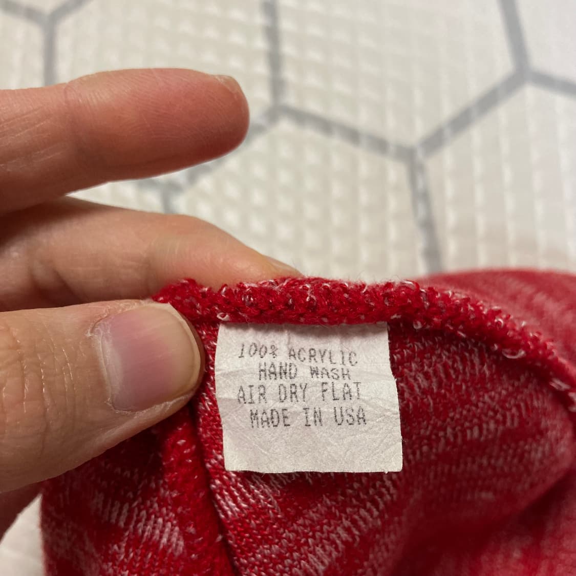 (os) 90s 슈프림 블렌디드 니트 비니 레드  상품이미지6