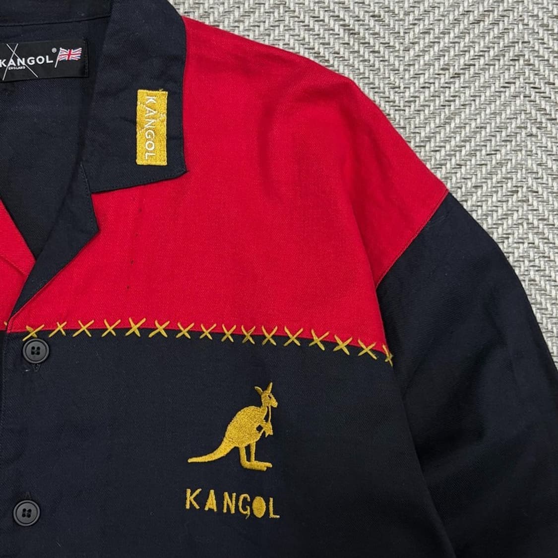 캉골 배색 로고 셔츠 자켓 v3036 상품이미지5