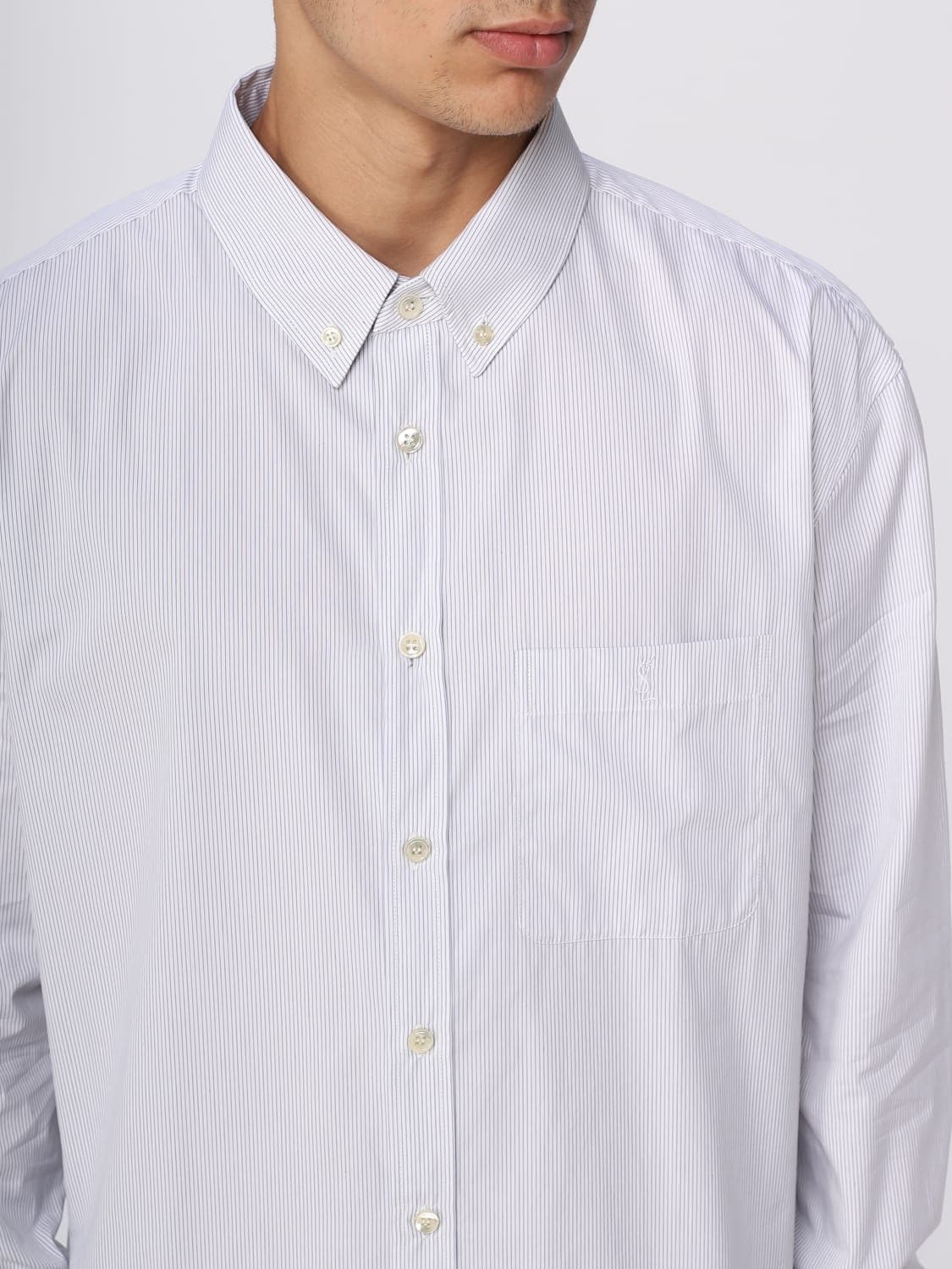 [차은우님 착용] 생로랑 24ss 카산드라 로고 스트라이프 셔츠  상품이미지2