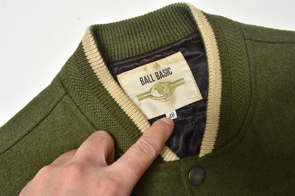 90S BALL BASIC 울 레더 바시티 자켓 48 N1311 상품이미지4