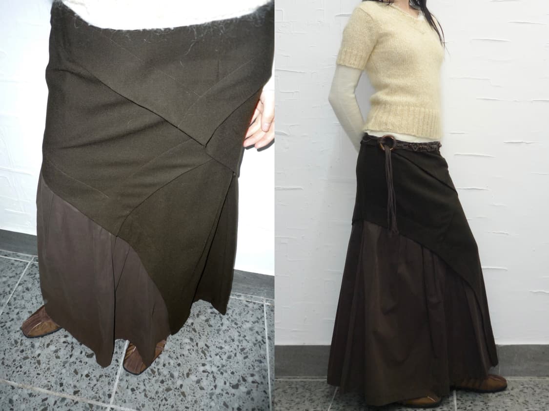 Chocolate layerd skirt 상품이미지1