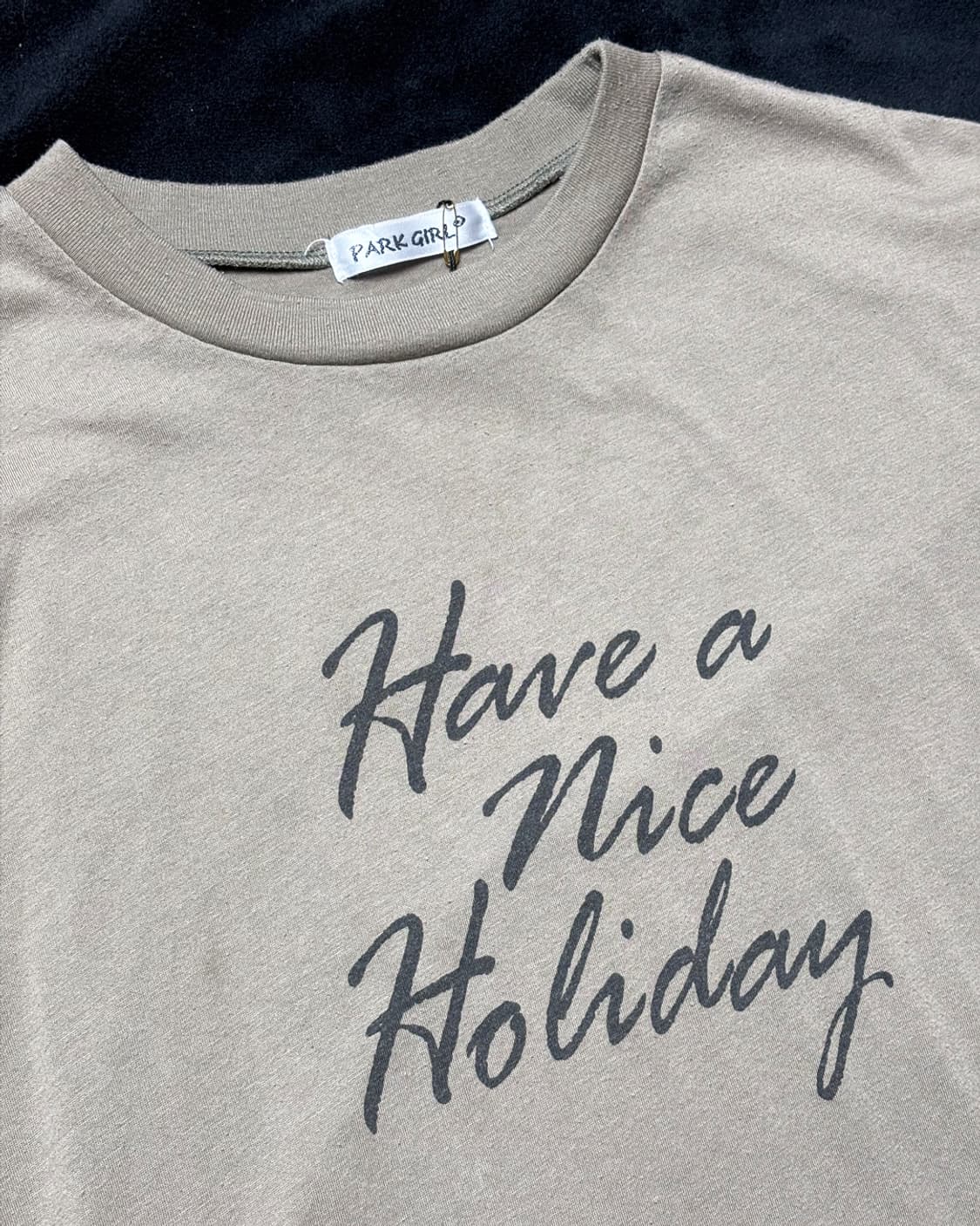 일본빈티지 브라운 나시형 티셔츠 상품이미지3