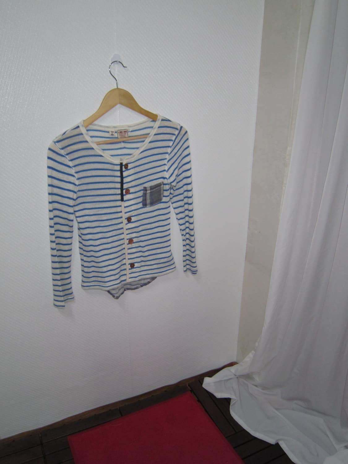 blue stripe flower button cardigan 상품이미지5
