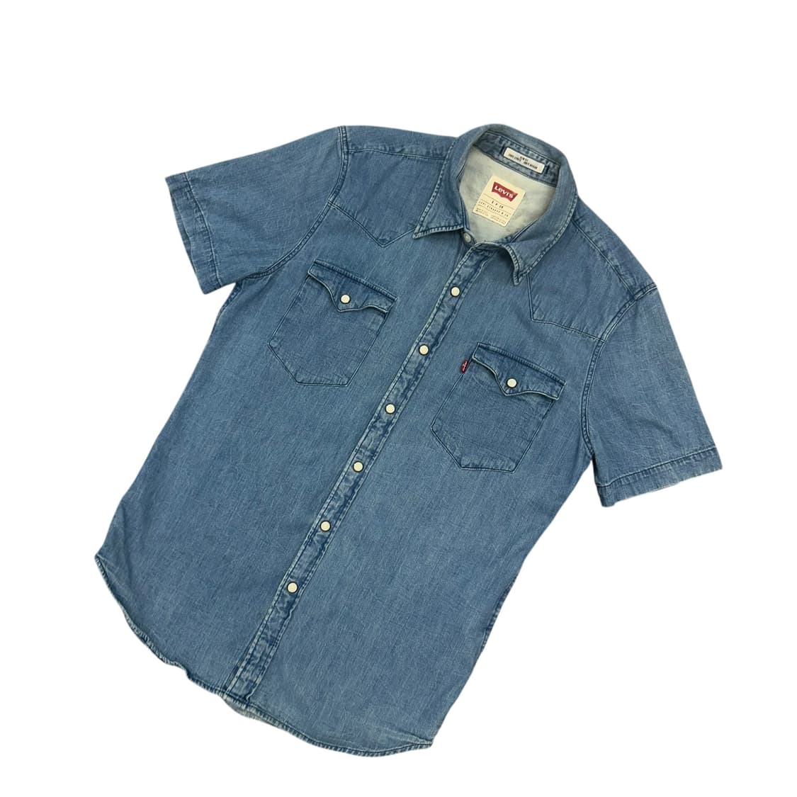 리바이스 웨스턴 데님 반팔셔츠 상품이미지3