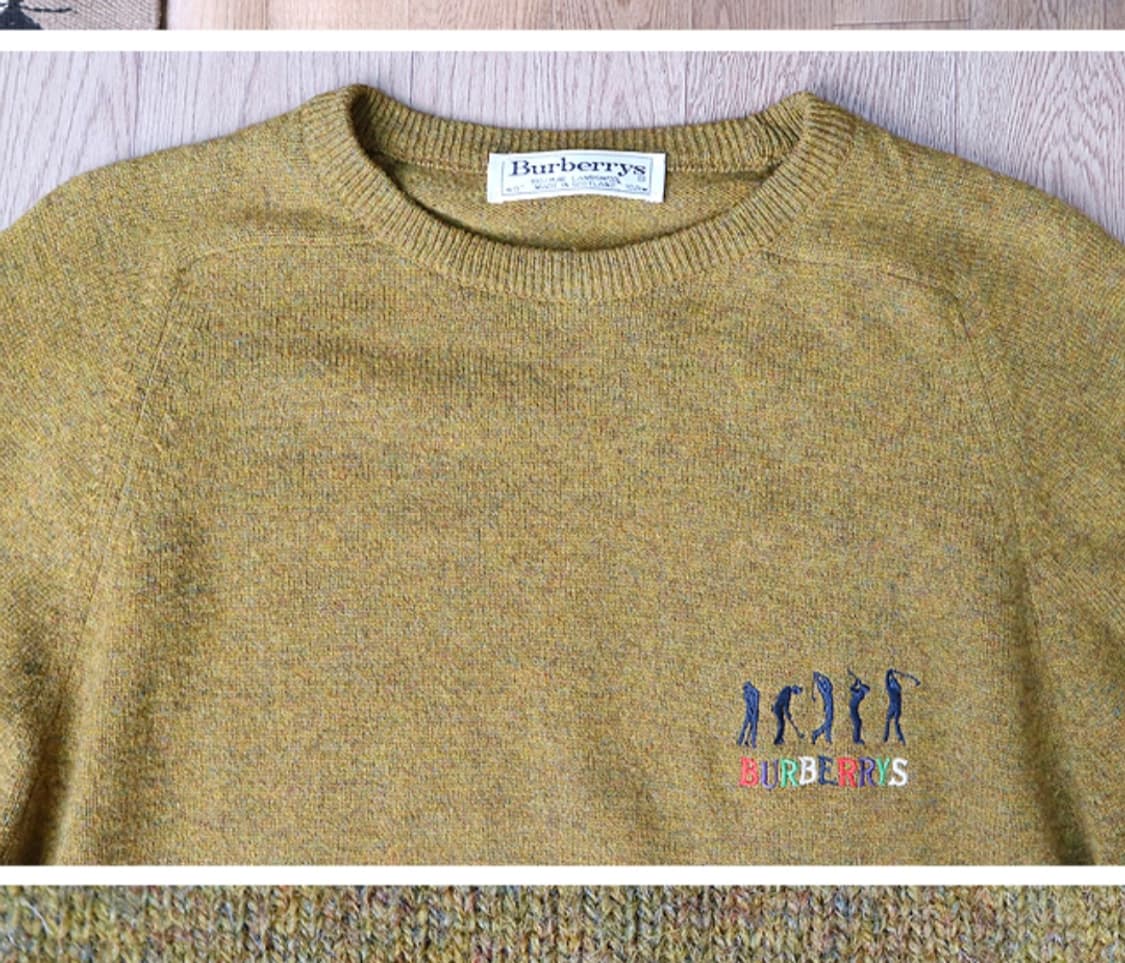  80-90S BURBERRY 버버리 울100% 빈티지클래식 니트 상품이미지3