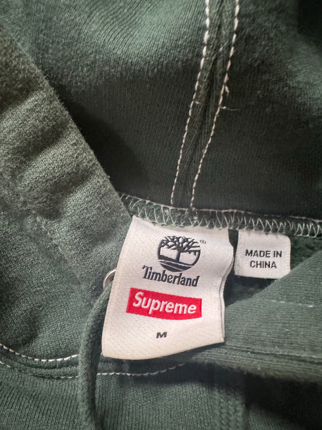 슈프림x팀버랜드 후드 다크그린 m 상품이미지3