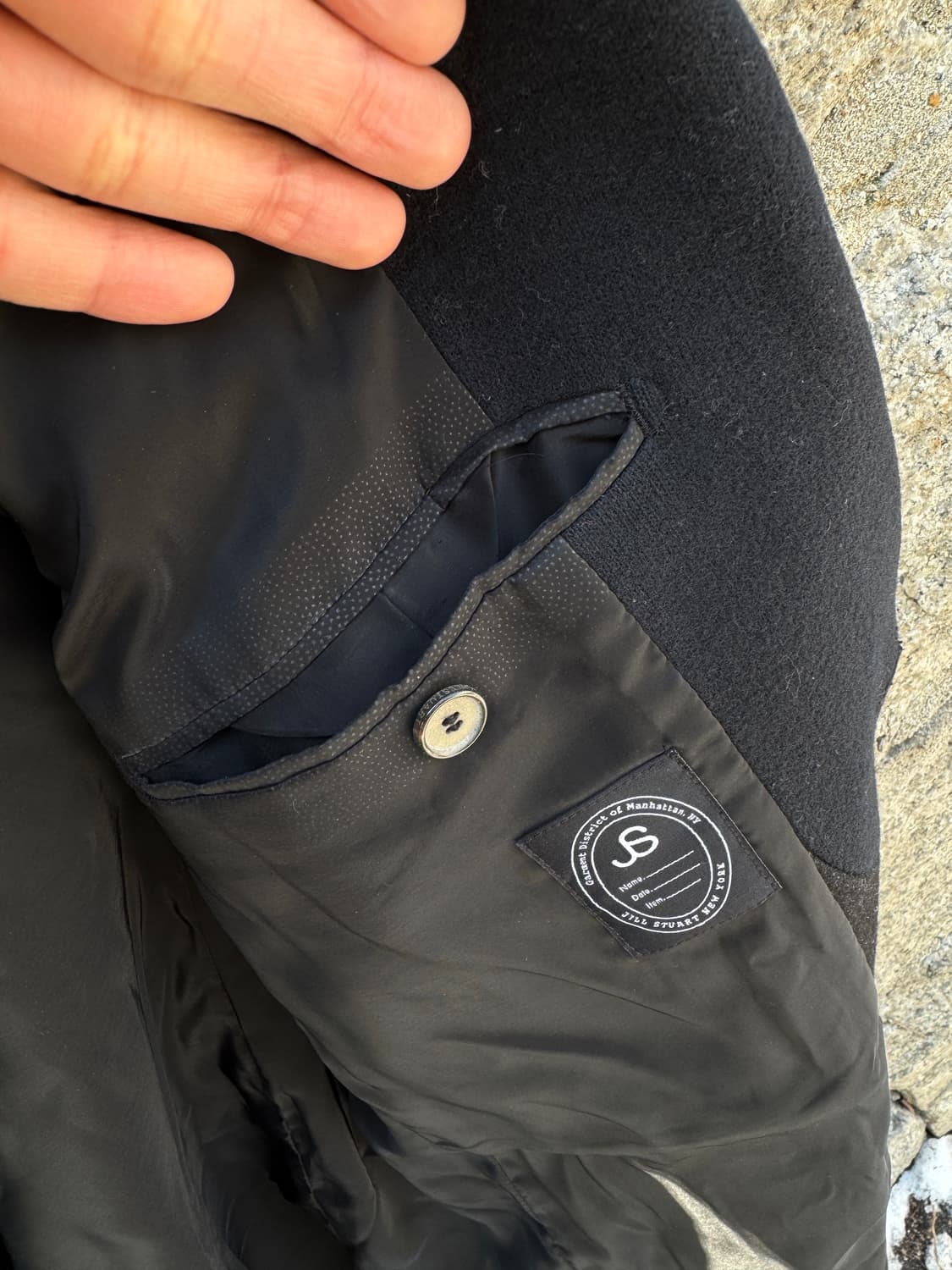 질스튜어트 울 싱글코트 블랙 B88 상품이미지4