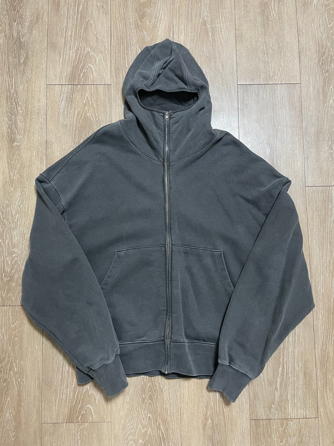 파아카이브 워시드 마스크 집업 후디 상품이미지1