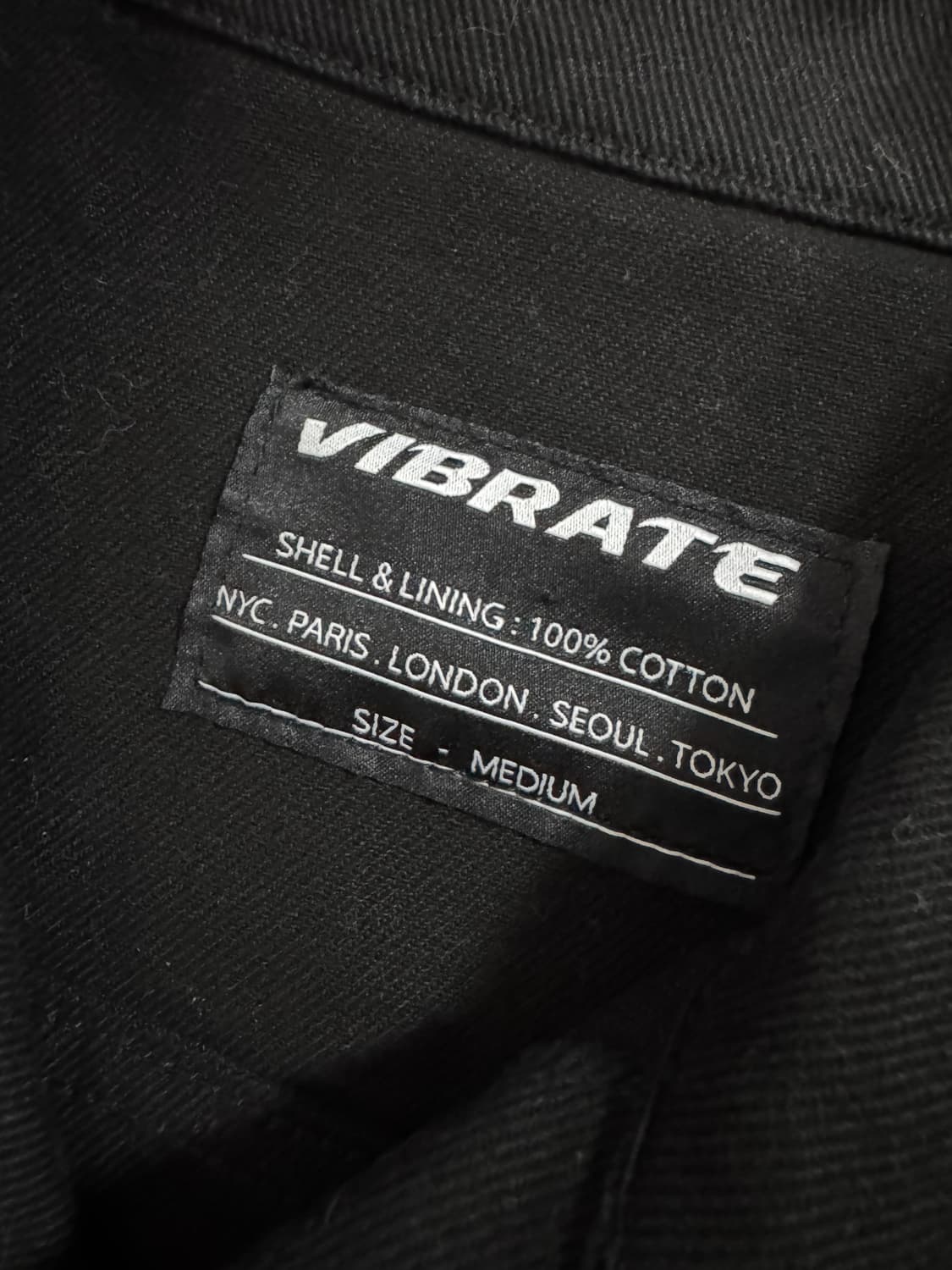 바이브레이트 앞 프린팅 스웻 후드티 블랙 상품이미지3