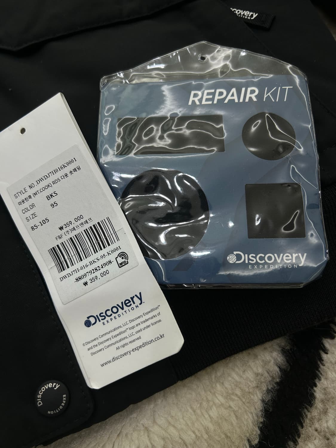 [M]디스커버리 마운틴쿡 구스 다운 숏패딩/블랙 상품이미지6