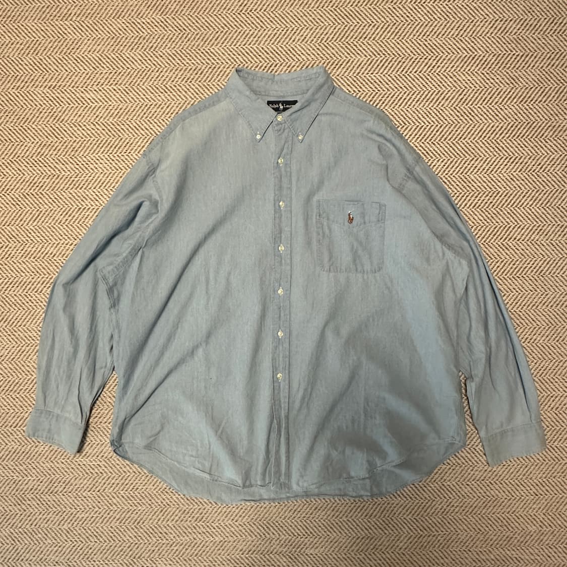 POLO RALPH LAUREN big shirt cotton blue 상품이미지1