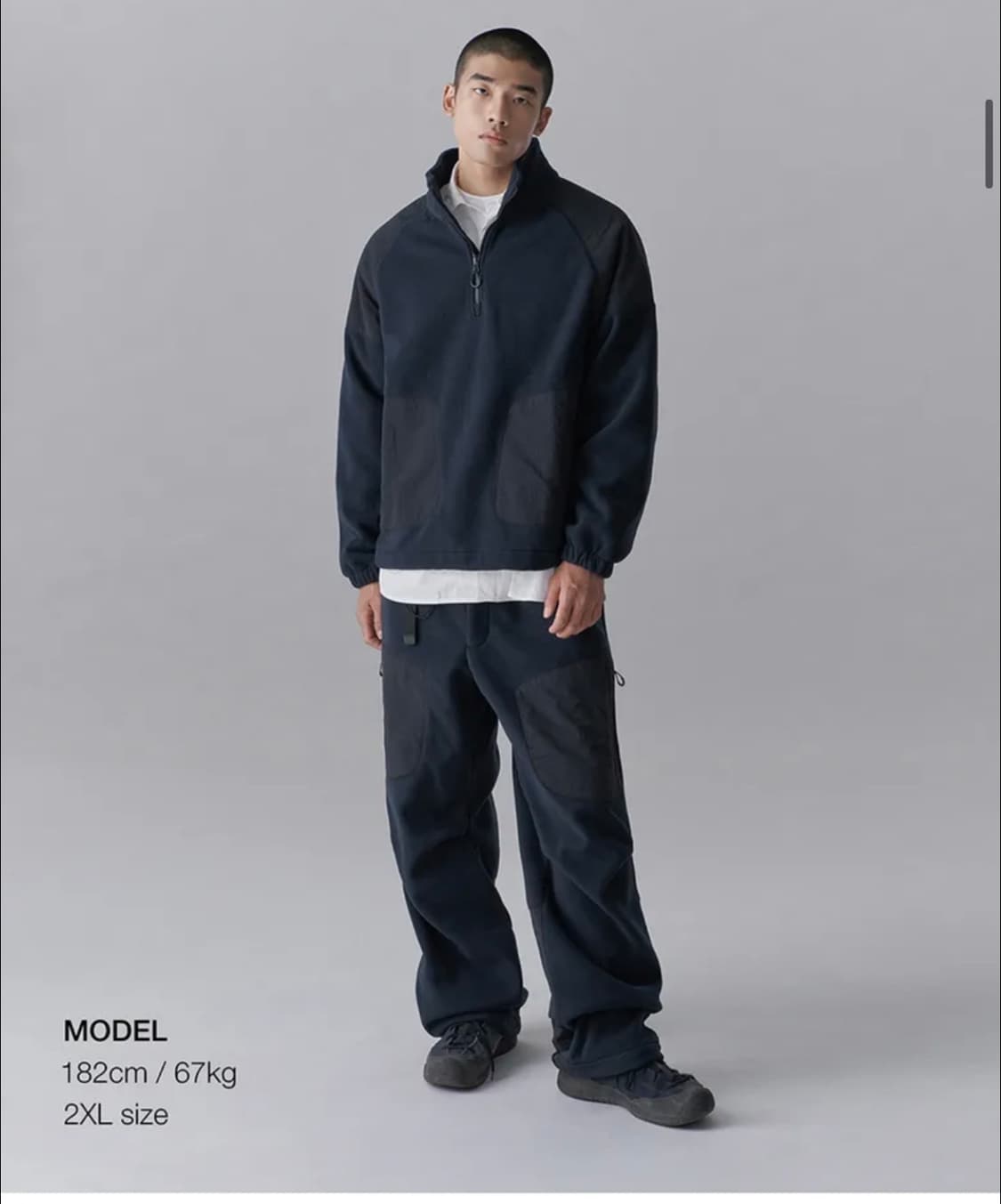 시티 레저 폴라 플리스 하프 집업 풀오버 [네이비] 상품이미지3