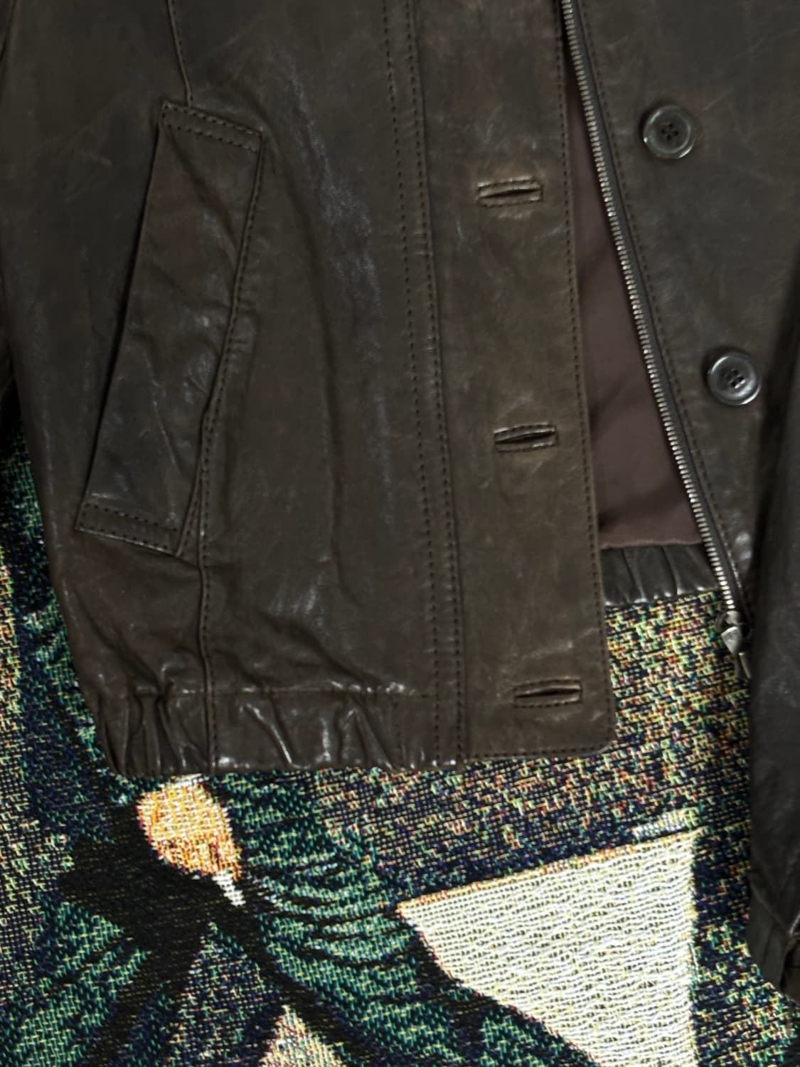 일본 빈티지 투모로우랜드 양가죽 자켓 상품이미지3