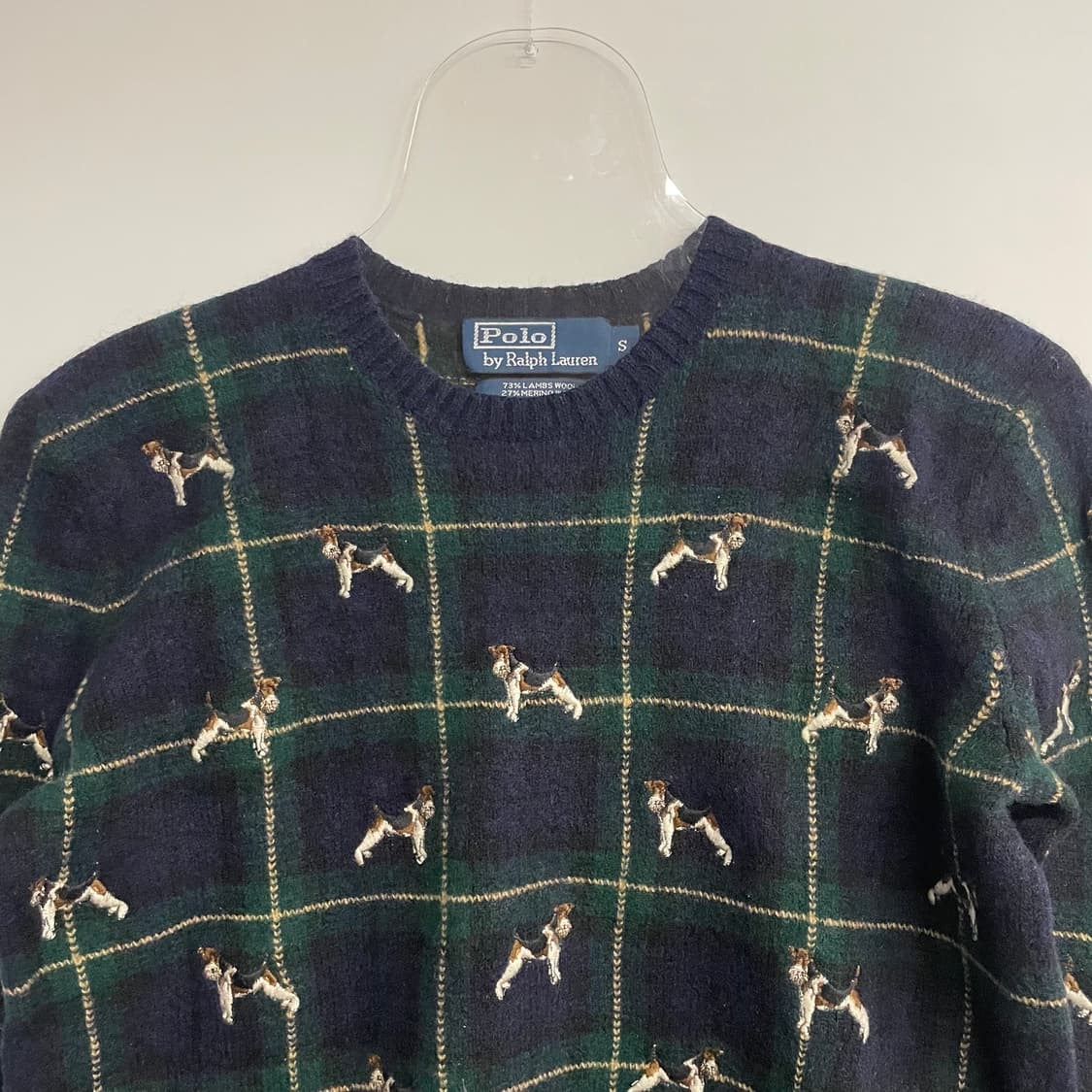 90s 폴로 랄프로렌 헌팅독 플레이드 니트 상품이미지2