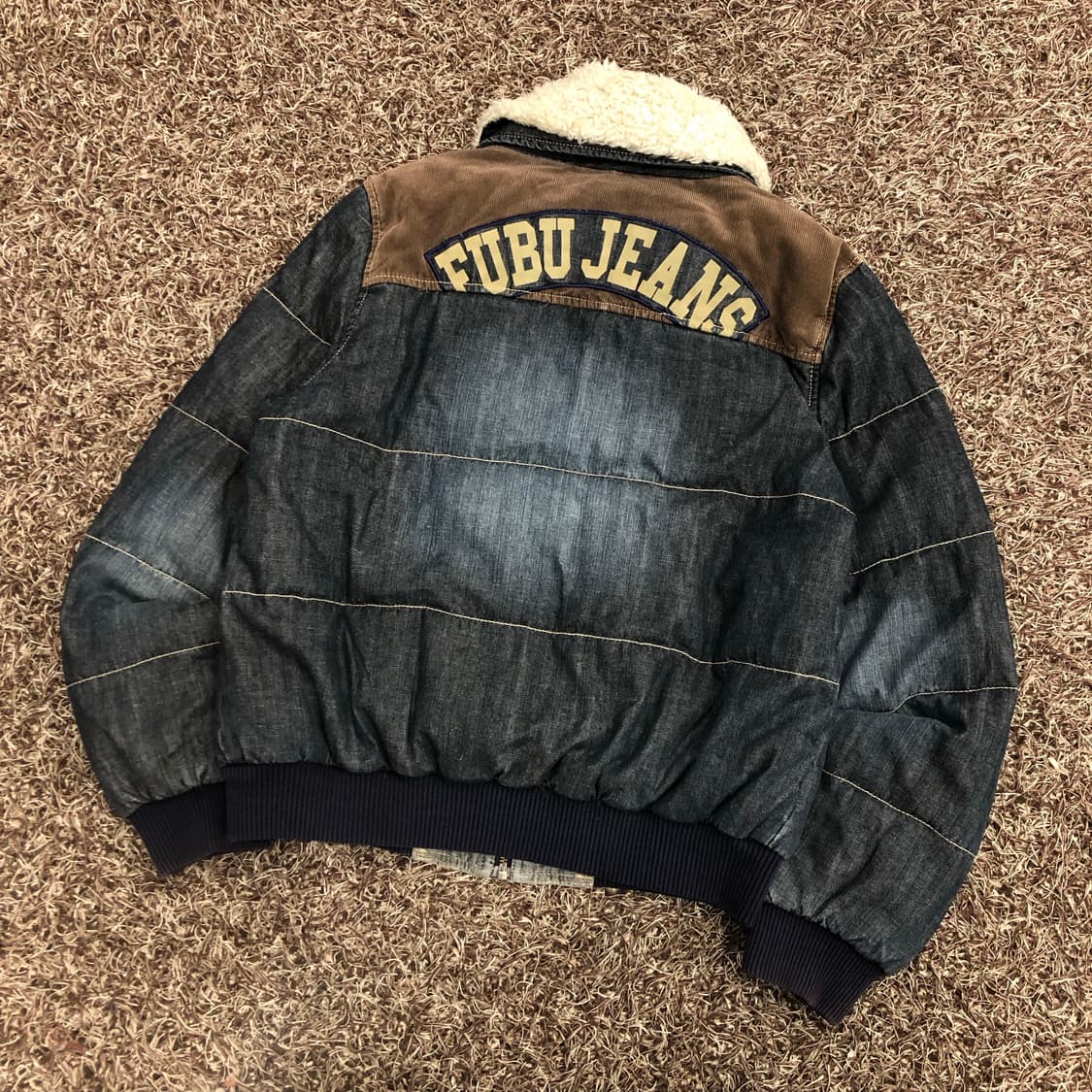 후부 덕다운 데님 숏 패딩 점퍼 상품이미지5