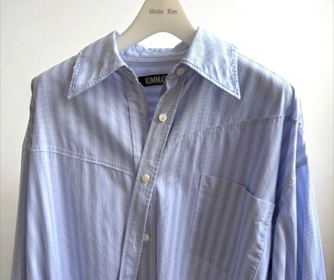 ➕마뗑킴 킴마틴 블루 스트라이프 셔츠 상품이미지3