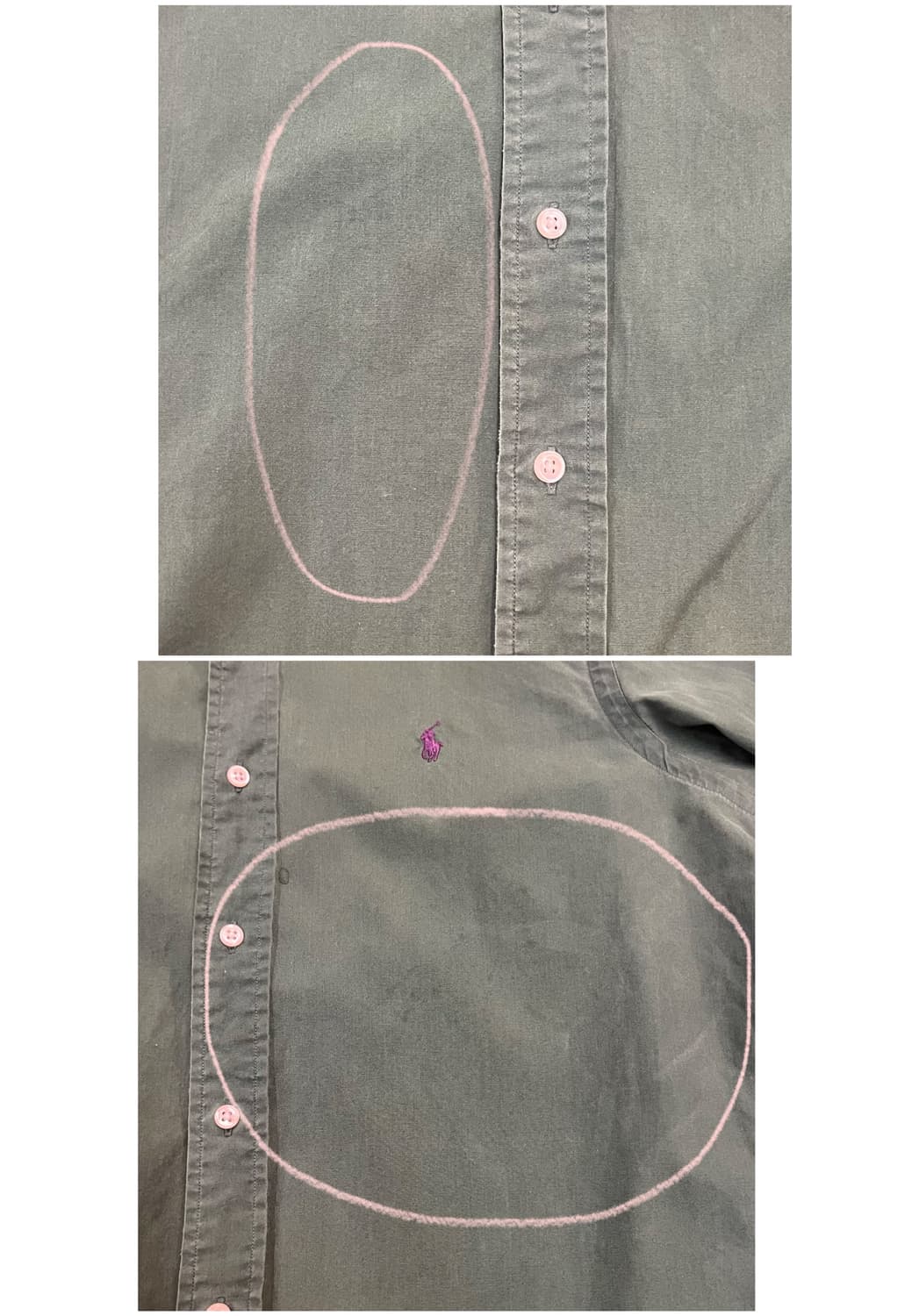 폴로 랄프로렌 클래식핏 셔츠 그린 S #csz3948 상품이미지5