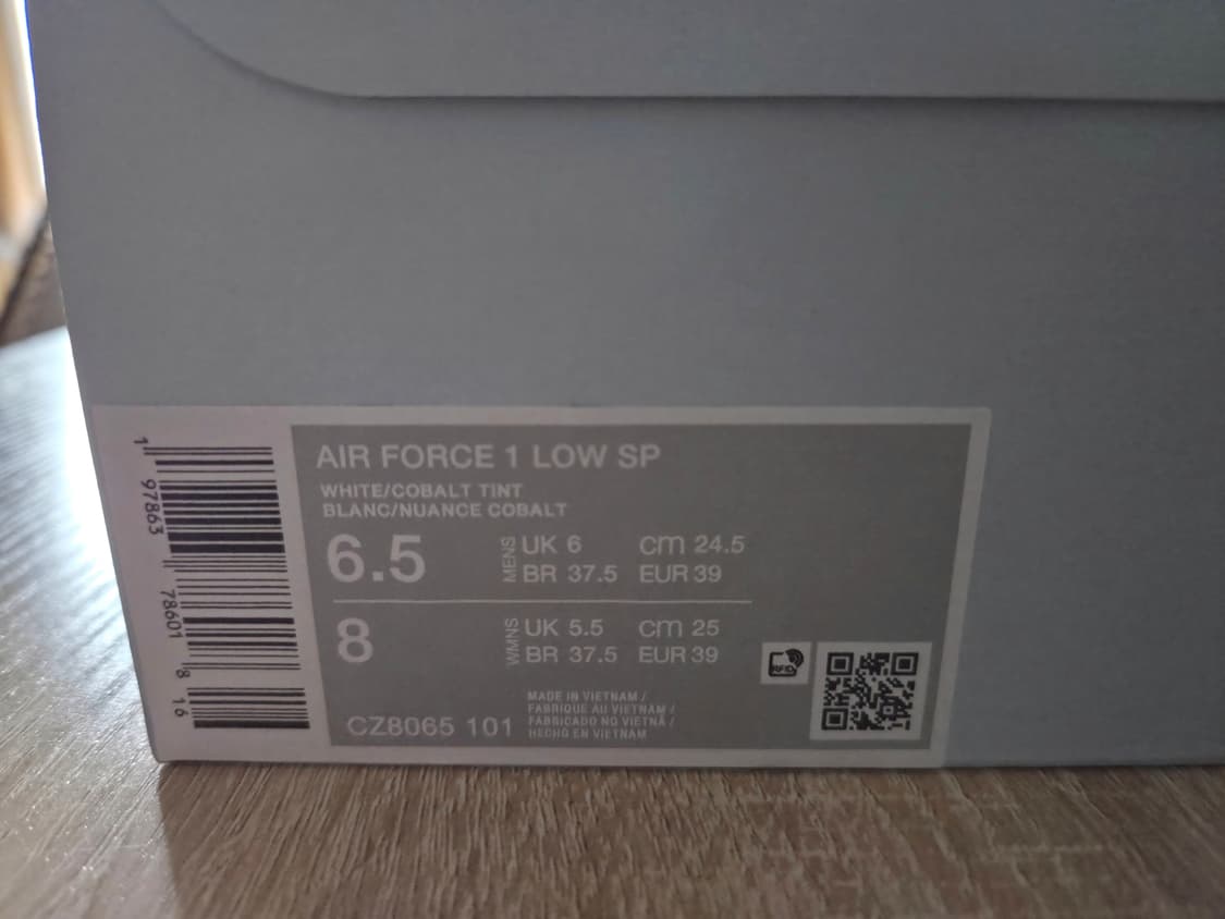 [245]나이키 녹타 에어포스1 서티파이드 러버보이 화이트 코발트 틴트 상품이미지2