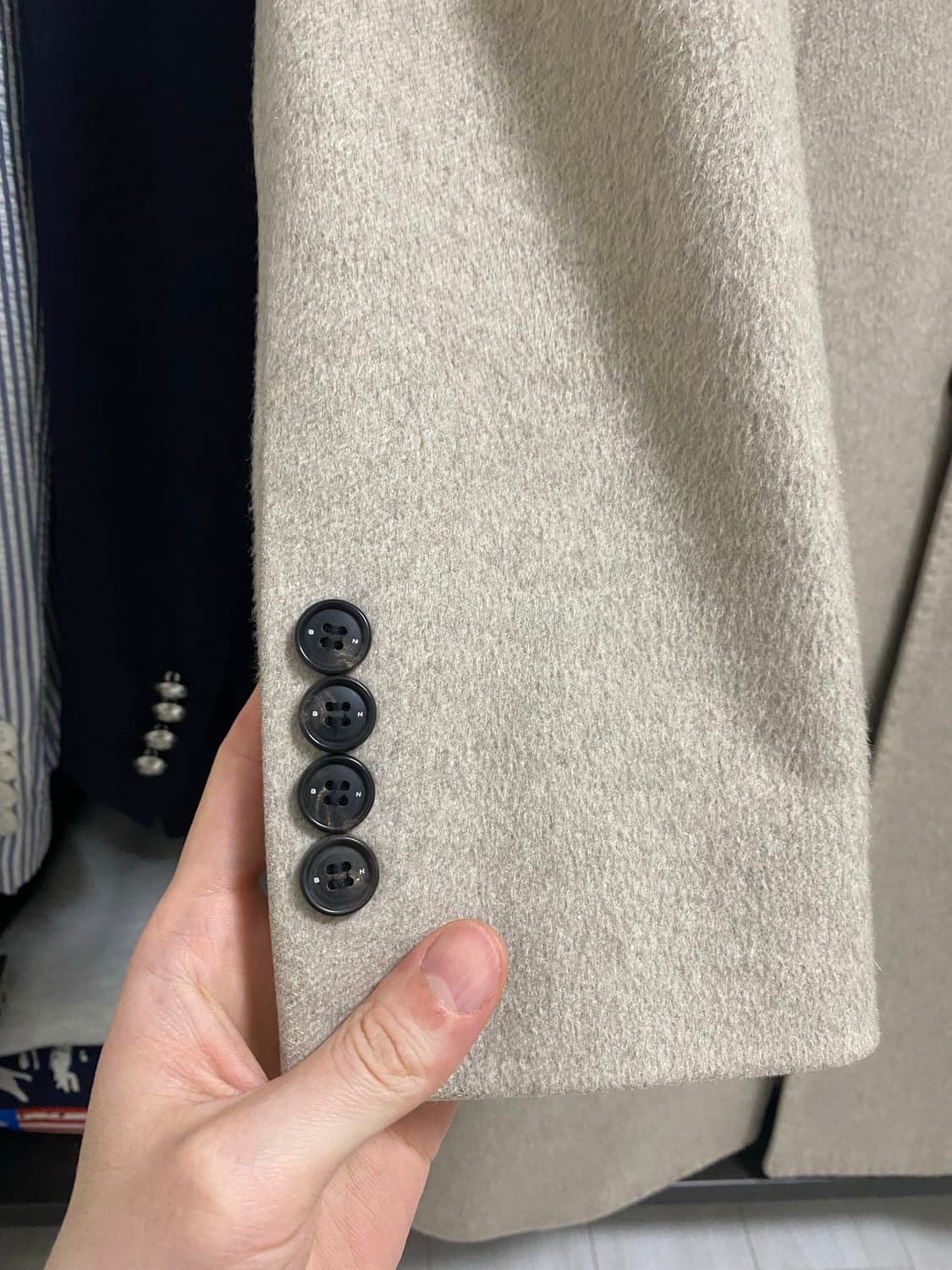 콜롬보(COLOMBO) 캐시미어 100% 아이보리 코트(95-100) 상품이미지2