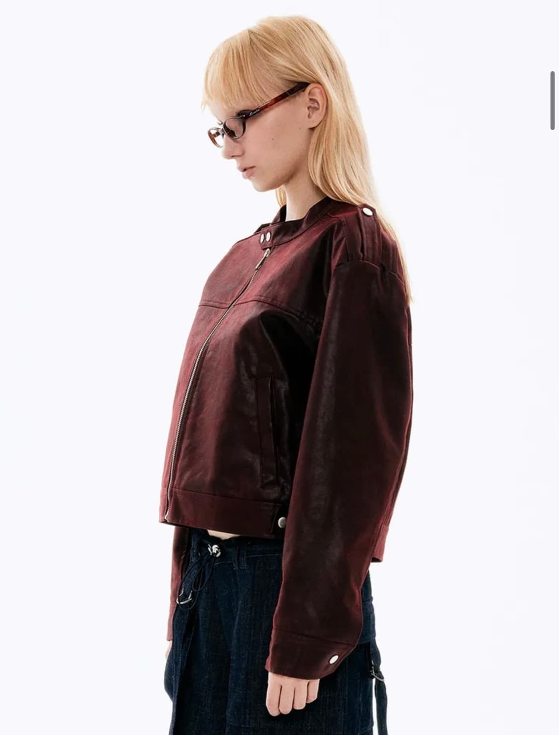 비수스 Visus Suede Biker Jacket Red 상품이미지1