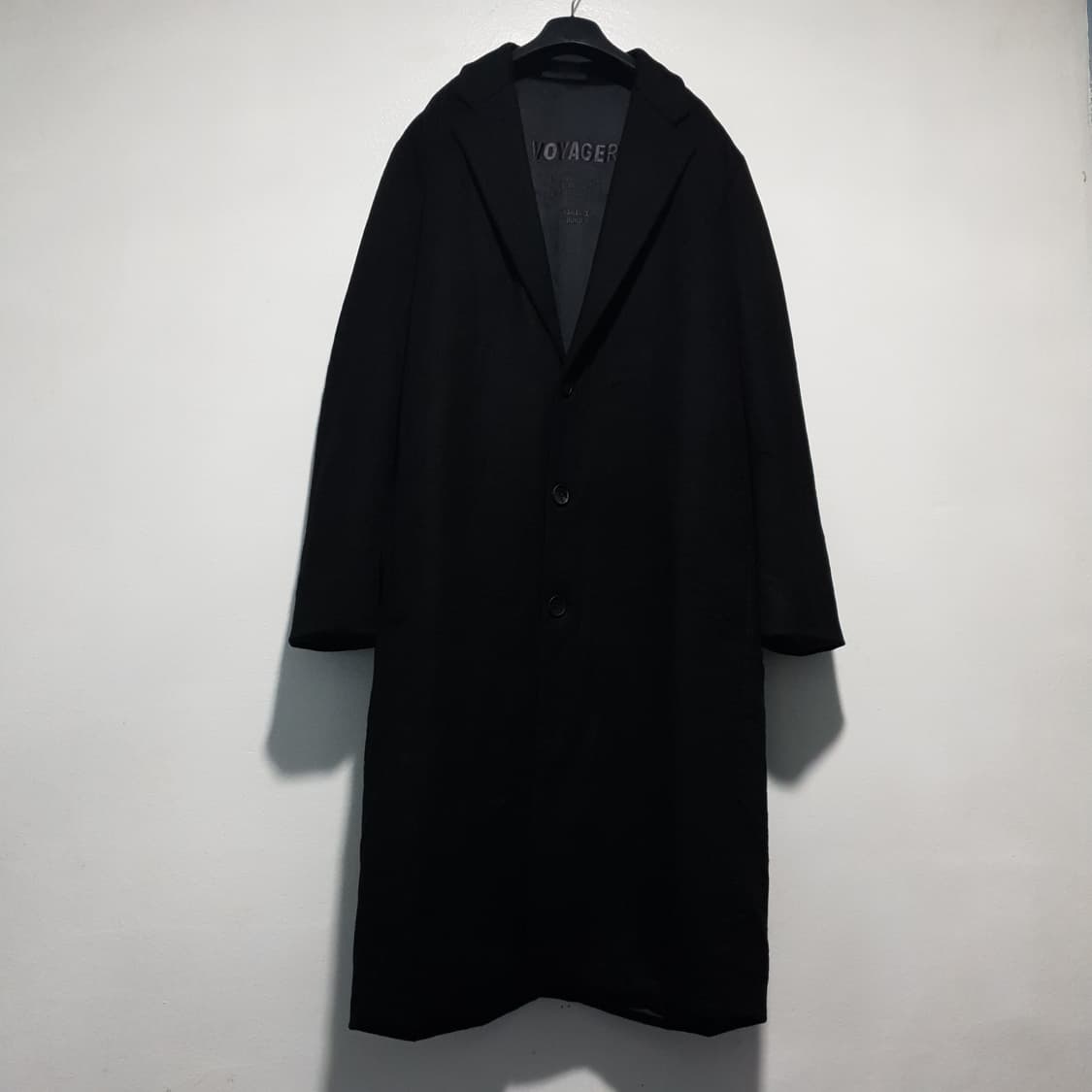 실측 XL) 인사일런스 X 분트 싱글 울 캐시미어 블렌드 코트 자켓 블랙 상품이미지1