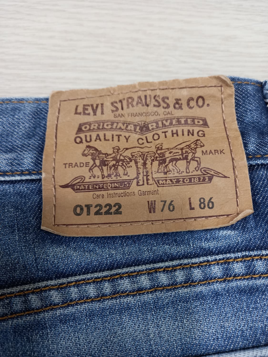 28 리바이스OT222 오렌지탭 리오셀25% 일자진 28-897 상품이미지5