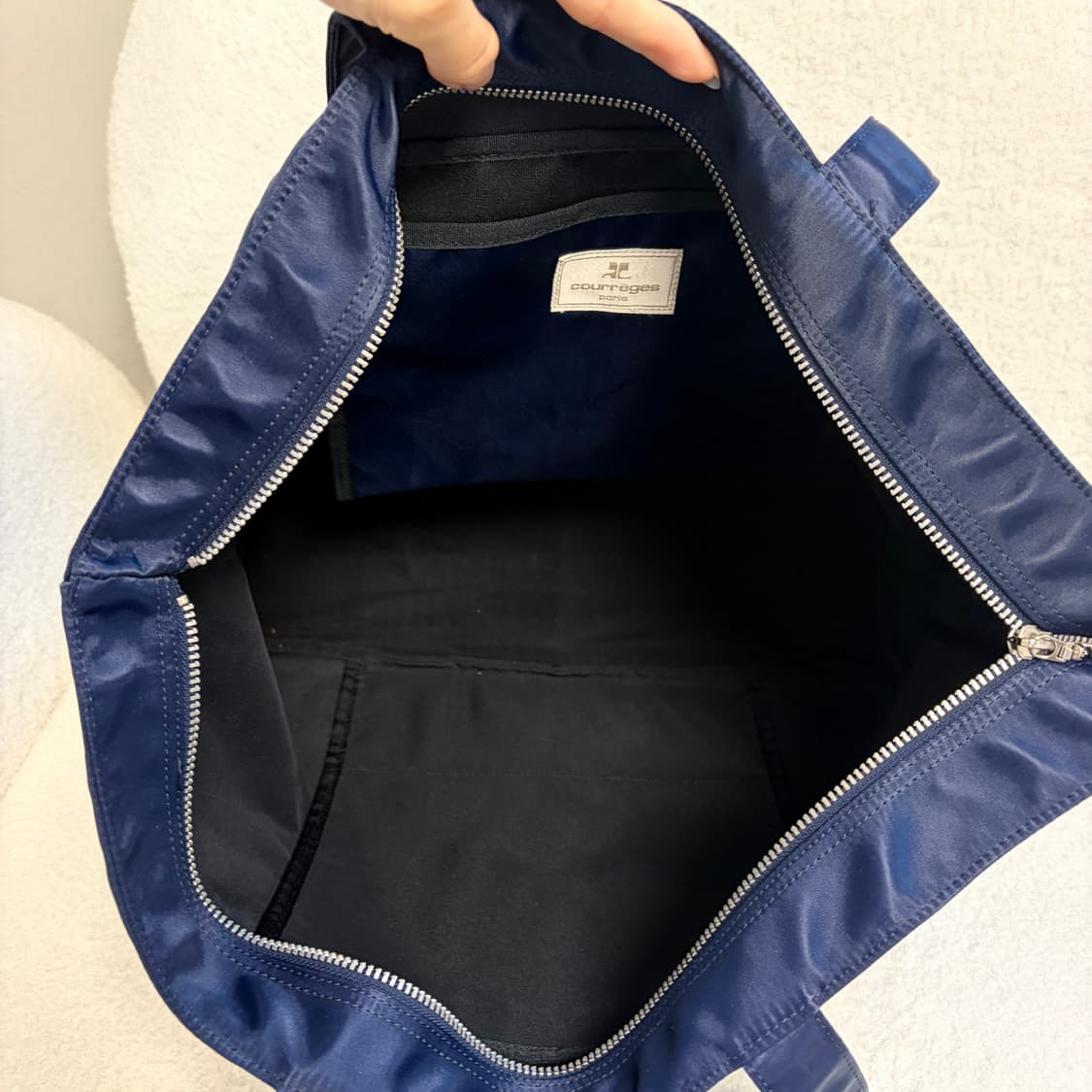 꾸레쥬 나일론 지퍼 쇼퍼백 상품이미지8