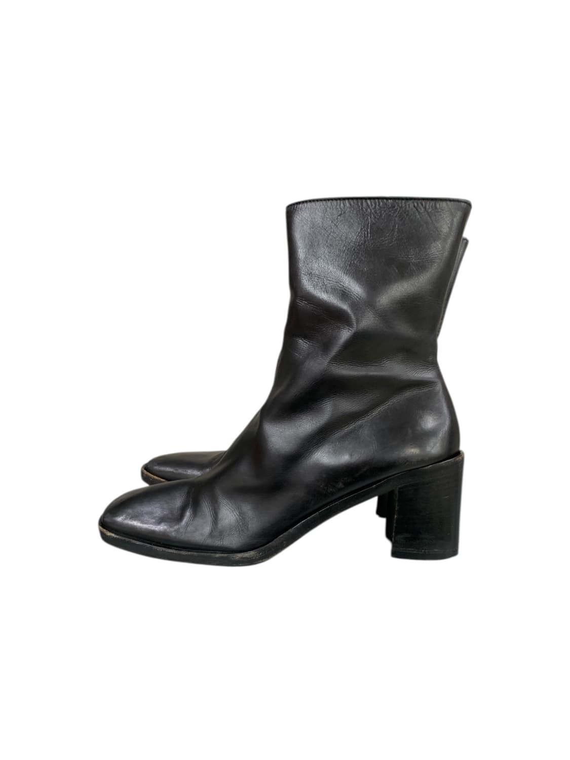 구찌 앵클 레더 지퍼 부츠 블랙 7.5(255) 상품이미지1