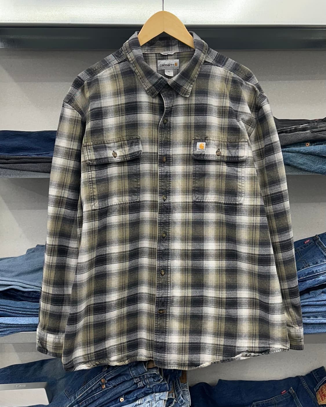 (XL)칼하트 헤비울 체크셔츠-M1756 상품이미지1