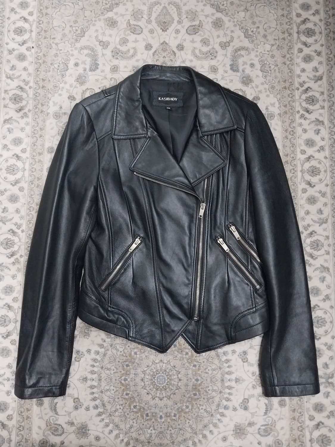 KASIBADY 블랙 가죽 라이더 자켓 66 (44반-55) 상품이미지1