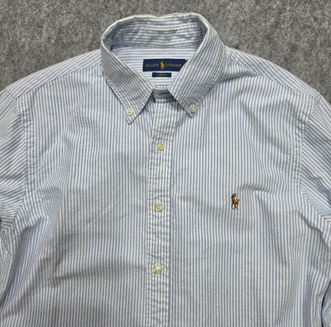 폴로 랄프로렌 스트라이프 옥스포드 멀티포니 슬림핏 셔츠 M 상품이미지3